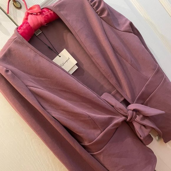 Lapel Neck Flap Front Blazer - Picture 1 of 7